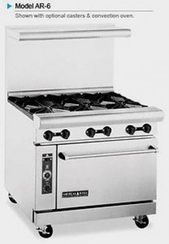 American Range AR-6 36&#034; Commercial 6 Burner Range with Oven NEW With Warranty