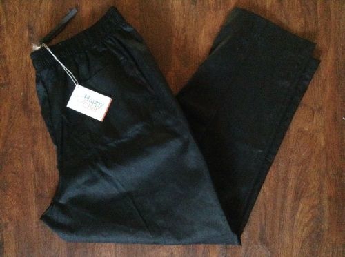 The happy chef pants black 3xl xxxl drawstring waist nwt for sale