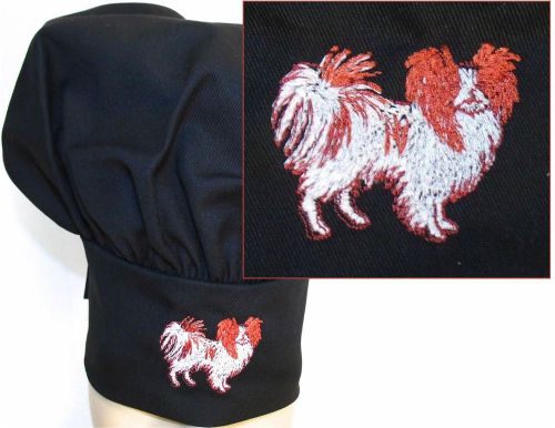 Red Papillon Adult Adjustable Black Chef Hat Show Puppy Dog Monogram Embroidered