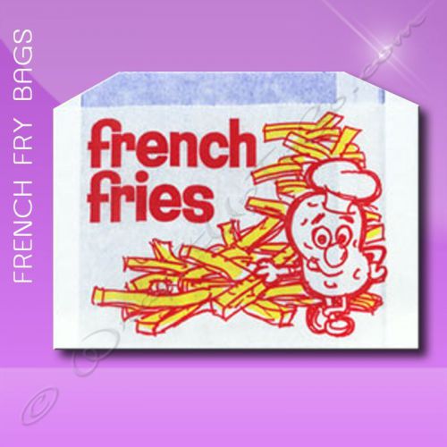 French Fry Bags – 5-1/2 x 1 x 4 – Printed French Fries