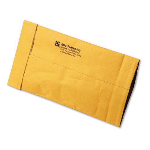 Jiffy Padded Mailer, Side Seam, #00, 5 x 10, Golden Brown, 250/Carton