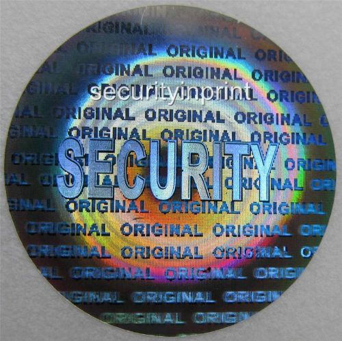 324 &#034;SECURITY&#034; Round 22mm Hologram Holographic stickers labels C22-1S