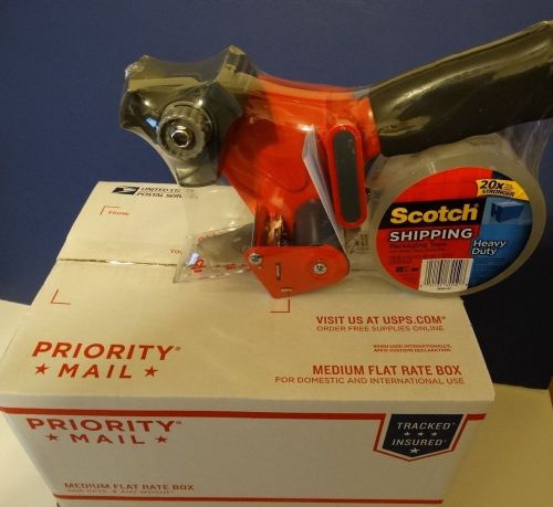 Scotch Shipping/Packaging Dispenser Gun and Heavy Duty Packaging Tape