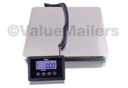 Saga 160 lb digital postal scale for shipping weight postage w/ac 76 kg for sale