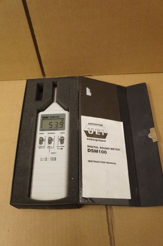 Uei universal enterprises inc dsm100 digital sound / decibel meter with case for sale