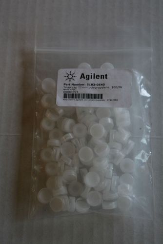 Lot Of 3 NEW 100/piece Agilent Polypropylene Snap Caps w/ 11mm PTFE Septa