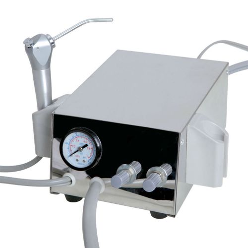 Dental Turbine Unit Portable with 2 hole Adapter Work with air compressor