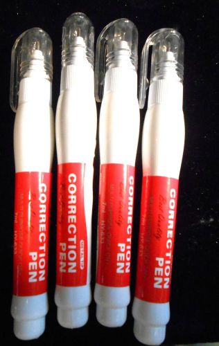 4 new correction pens white out metal tip quick dry best quality HY-633 office