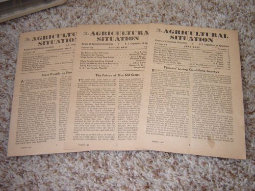 vintage AGRICULTURAL SITUATION MAGAZINE US DEPTMENT OF AGRICULTURE farming 1947