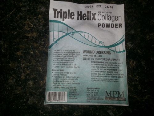 Triple helix collagen powder