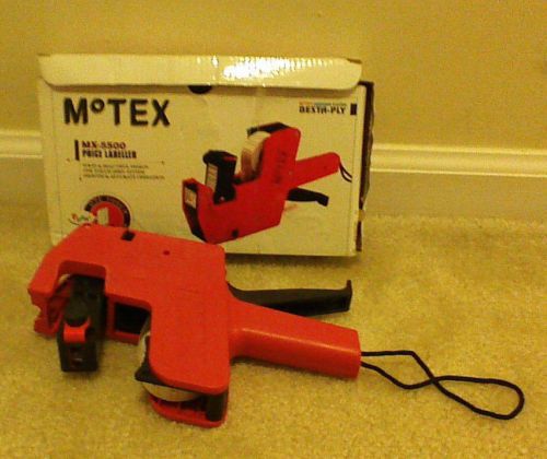 Motex MX5500 1 Line Pricing Label Gun w/ some labels - needs ink
