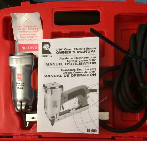 Roberts 10-600 professional electric stapler-barely used in box for sale