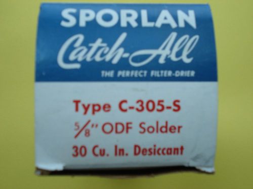 New SPORLAN Catch-All   Type C-305-S  5/8&#034; Solder  30 Cu. In. Desiccant