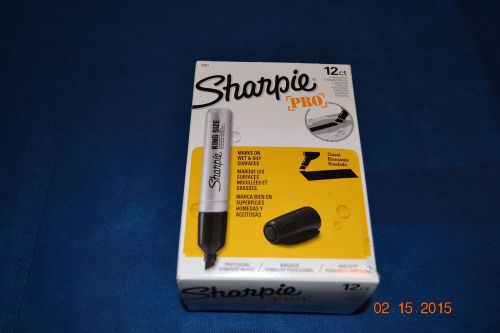 SHARPIE PRO 12CT IN BOX (KING SIZE) COLOR BLACK CHISEL POINT