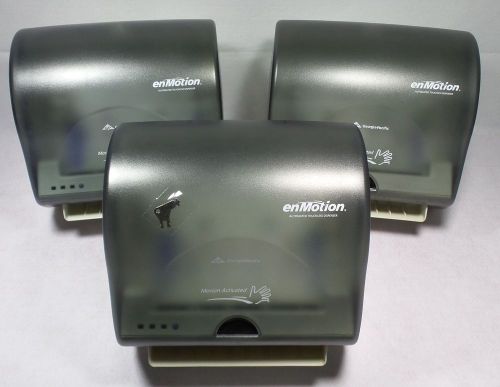 Lot of 3 georgia pacific enmotion automated battery operated towel dispenser for sale