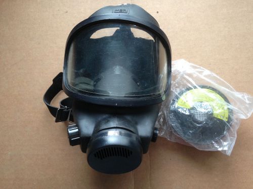 MSA Phalanx Alpha Full Face Gas Mask Size Large + Sealed Riot Control Cartridge