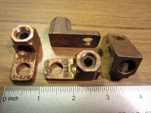 Copper Cone Screw Lug Terminal Connectors #4 - 2/0 Wire Cable One Hole 3/8&#034; 600V