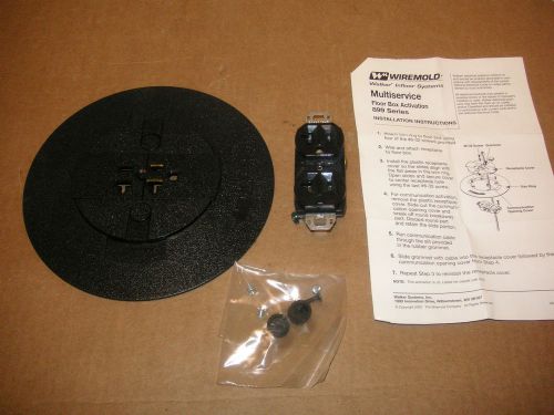 NEW WALKER WIREMOLD ROUND MULTISERVICE 20A. RECEPTACLE. NONMETALLIC COVER PLATE