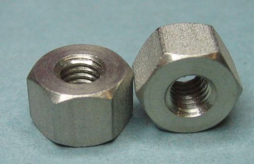 50 - pieces stainless steel nut spacer standoff 1/4&#034;-long 3/8&#034;-hex 10-32 threads for sale