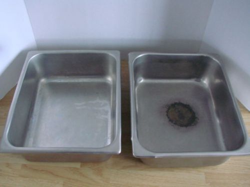 LOT 2 Stainless Food Service Pans  10 X 12.5