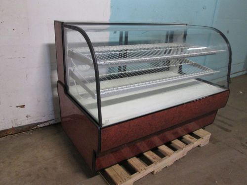 &#034;FEDERAL INDUSTRIES&#034; COMMERCIAL LIGHTED CURVED GLASS BAKERY/PASTRY DISPLAY CASE