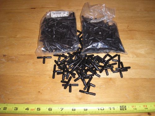 LOT OF 245 3/16 INCH COLE PALMER (31801-43) HDPE PLASTIC T-CONNECTORS NOS