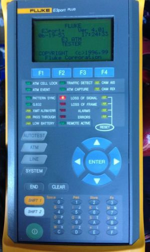 Fluke Networks E3Port PLUS Handheld ATM Analyzer with Adapter and Carrying Case
