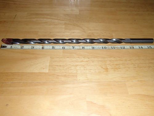 Mitsubishi Very long Solid carbide - coolant fed drill. 13.7mm dia 12&#034;+ flutes