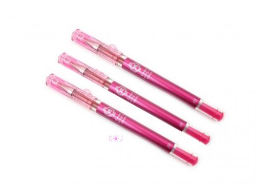 3 New Pink Pilot Hi-Tec-C maica 0.3mm Extra Fine Needle tip Rolleball Pen