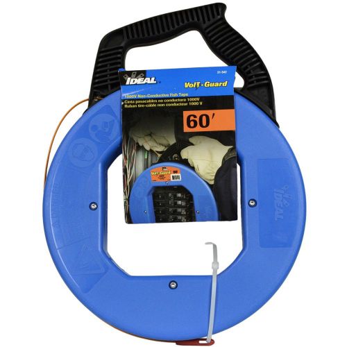 Ideal 31-542 3/16in x 60ft volt guard fish tape fiberglass new cable pulling for sale