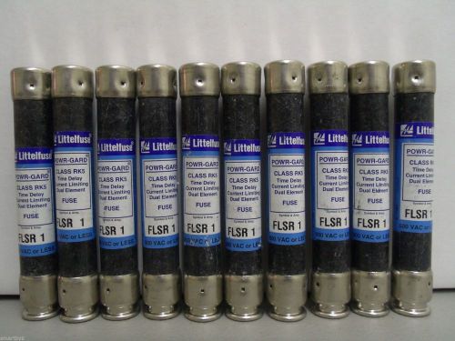 10 brand new littelfuse flsr 1 600v 1a powr-gard time delay dual element fuse for sale