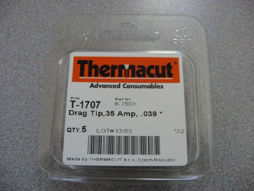 Thermacut T-1707 or 8-7503 Drag Tip, 35 Amp, .039, Quantity 5