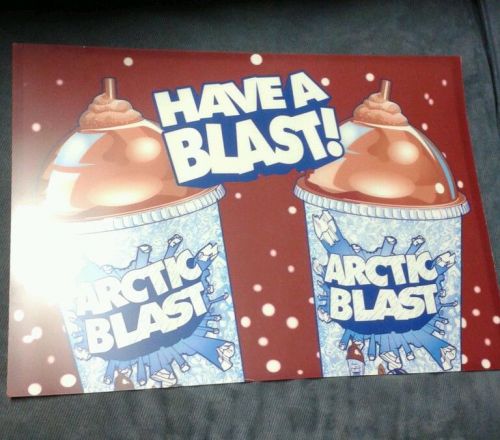 Arctic Blast Icee Plastic Point of Sale Display 13x18