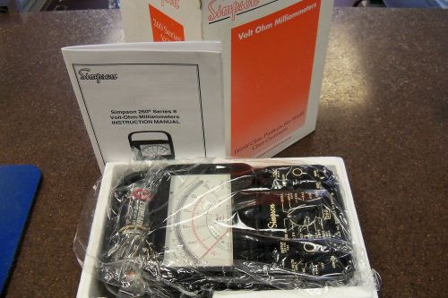 SIMPSON 260 SERIES 8P ANALOG, OVERLOAD PROTECTION MULTIMETER W/LEADS