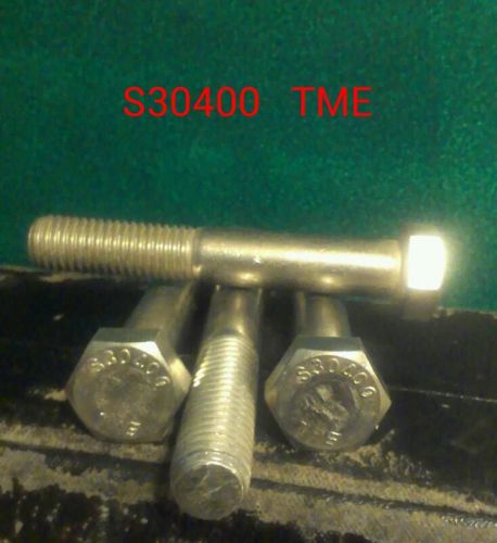Qty 4 * THE S30400 STAINLESS STEEL BOLT 3/4&#034; dia 4-1/4&#034; long,