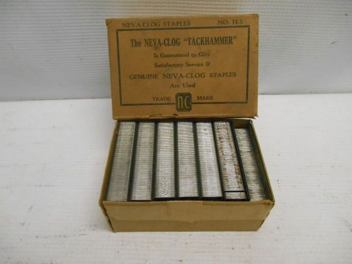 Vintage Neva-Clog &#034;Tackhammer&#034; No. H-5 Staples in Box, 4850 of 5000, Bridgeport