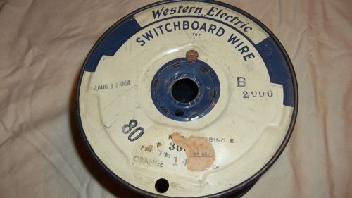 Vintage Western Electric Switchboard Wire Brown Wire Great Spool. 1964
