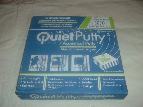 NIB QUIETPUTTY ACOUSTICAL PUTTY PADS FOR SOUNDPROOF 5 SHEETS PER BOX QUIETROCK