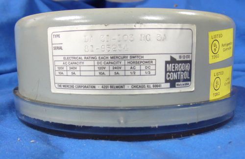 Mercoid Control - Pressure Switch - Type DA-31-103-RG-3A