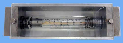 Brooks Instruments 1305-D08A1B1A Glass Tube O-ring Flowmeter 1/2&#034; NPT R-8M-75-1