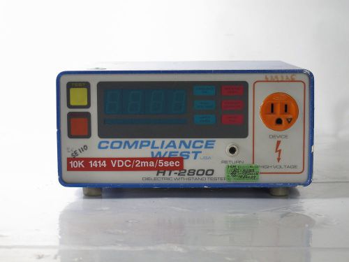 Compliance West HT-2800 Hi-Pot Tester.  DC Volts to 2800 @ 5mA