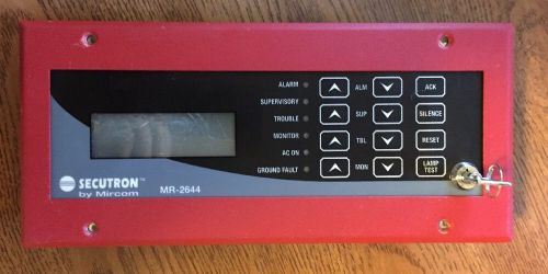 Secutron By Mircom MR-2644R Remote LCD Annunciator.  Fire Alarm