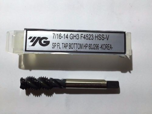 7/16-14 gh3 SPIRAL FLUTE BOTTOM TAP YG1 EDP# F4523