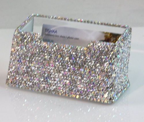 Luxury High Quality Bling Decorative Business Card Holder (White Crystal),USA