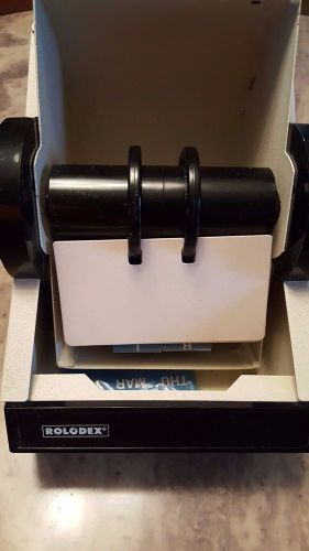 Vintage Industrial Off White Metal ROLODEX Business File System