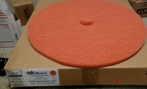 Glit/Microtron Floor Maitenance Pads 27 &#034; Peach ultra highspeed 5 pads