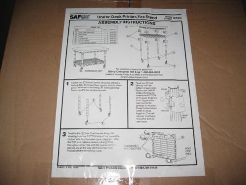 SAFECO 5206BL UNDER-DESK PRINTER/FAX STAND/OFFICE