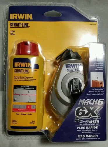 8 pack of Irwin 100&#039; Mach 6 chalk line - new in package- buy in bulk- save big!
