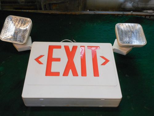 Exit Sign Emergency Light Combo Rotating Lights