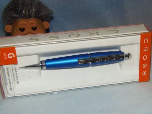 Cross AT0555S-3 Edge Gel Rollerball Pen Nitro Blue &amp; Chrome &gt;in/712&lt;
